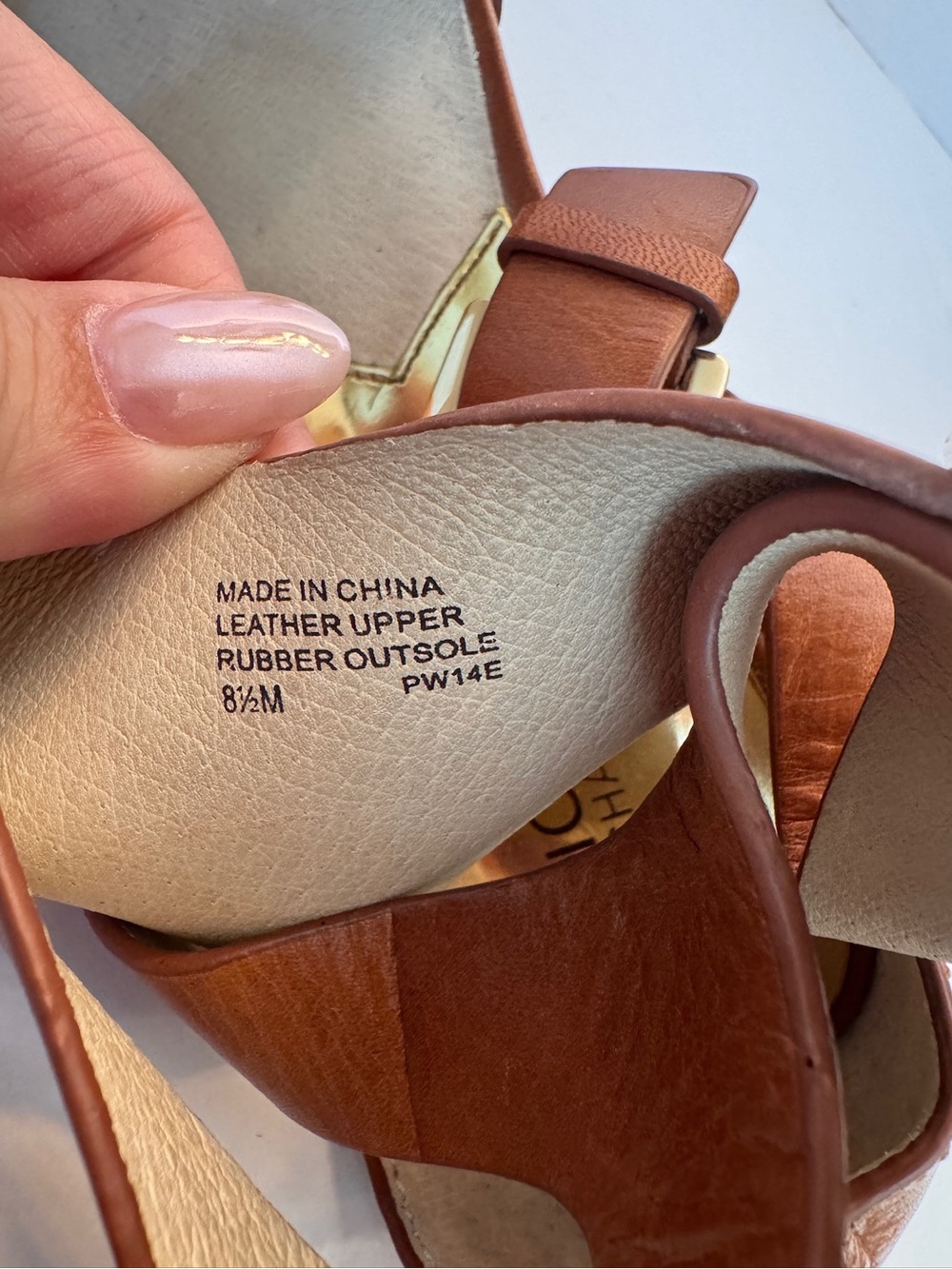 Michael Michael Kors Lucinda Brown Leather Strap Heels 8.5 M Sandals Gold Buckle - Picture 10 of 11